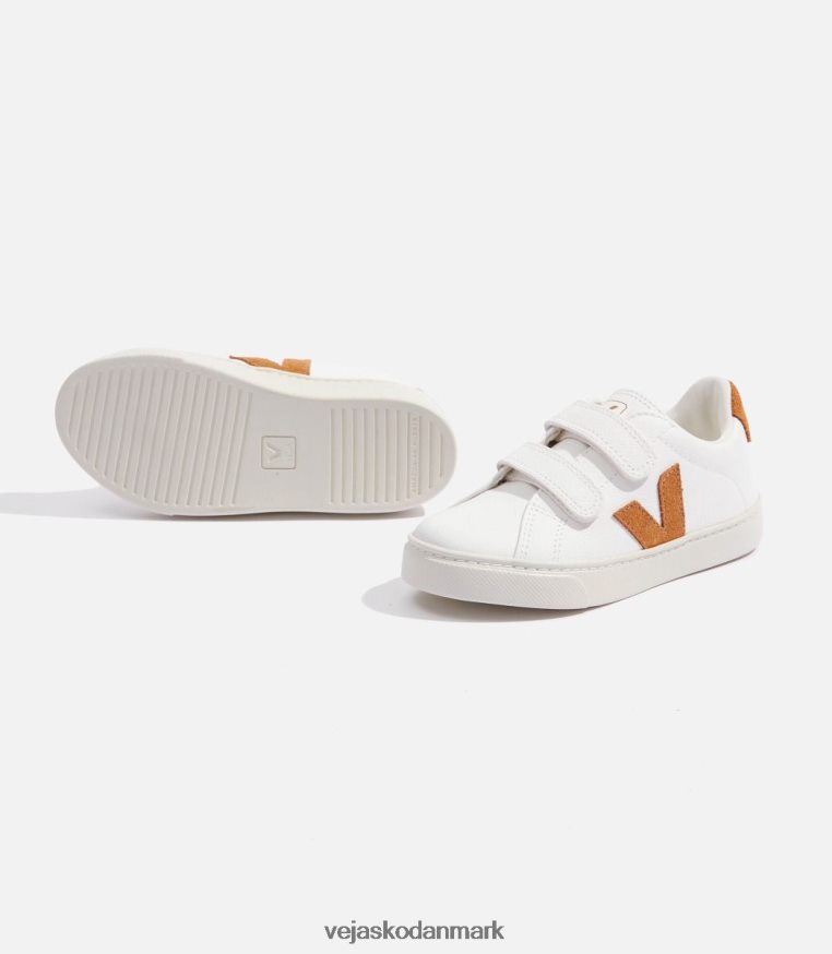 Veja børn esplar kromfri læder hvid kamel sko 6882FB328
