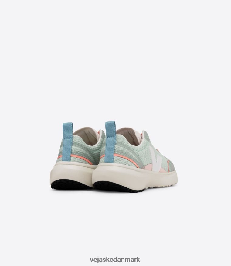 Veja børn kanariefugle elastiske snørebånd alveomesh matcha hvid sko 6882FB390