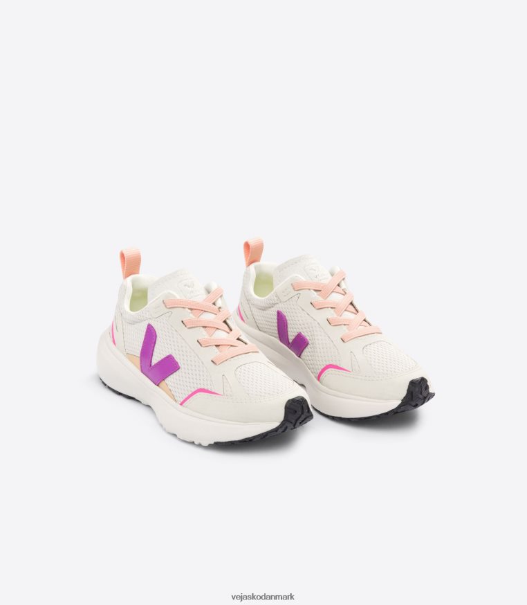 Veja børn kanariefugle elastiske snørebånd alveomesh naturlig lotus sko 6882FB379