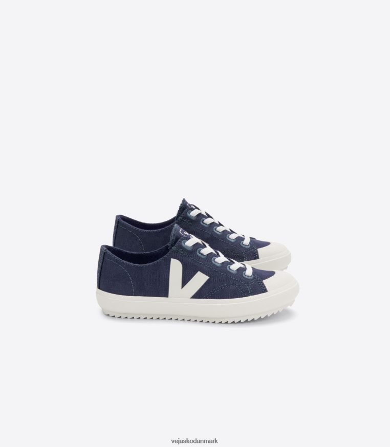 Veja børn flip elastiske snørebånd canvas marine pierre sko 6882FB392