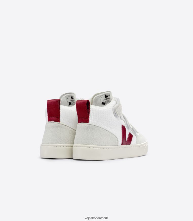 Veja børn v-10 mid b-mesh hvid marsala sko 6882FB343