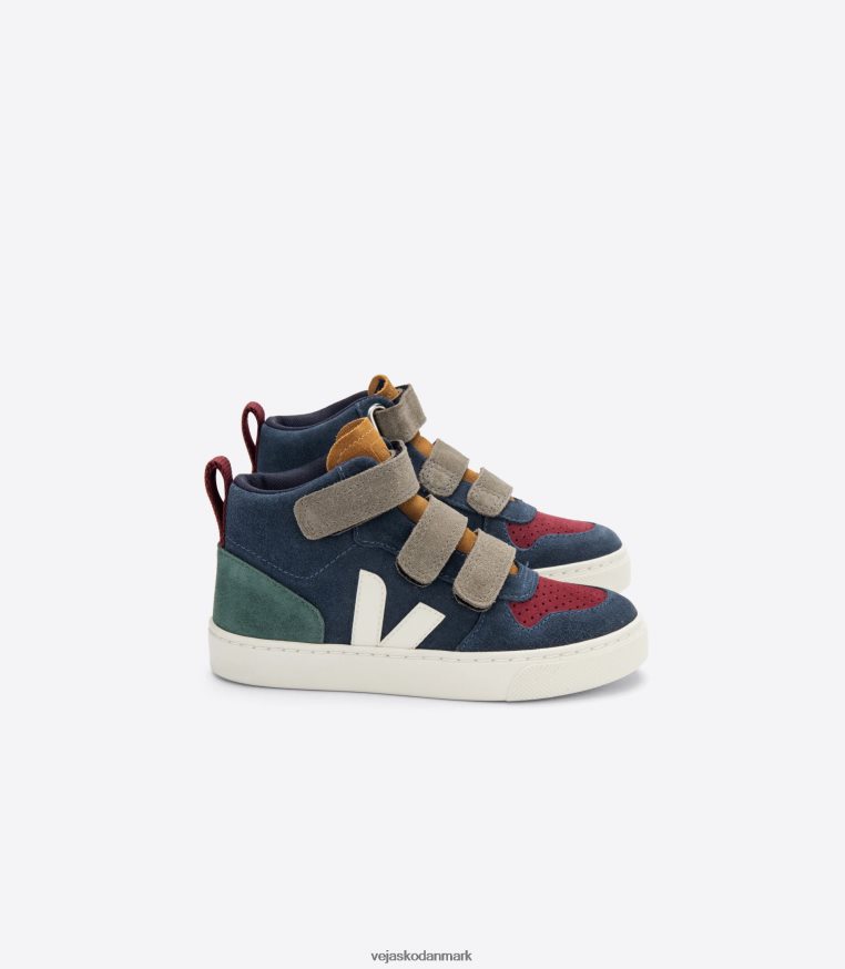 Veja børn v-10 mid ruskind multico nautico cypern sko 6882FB349