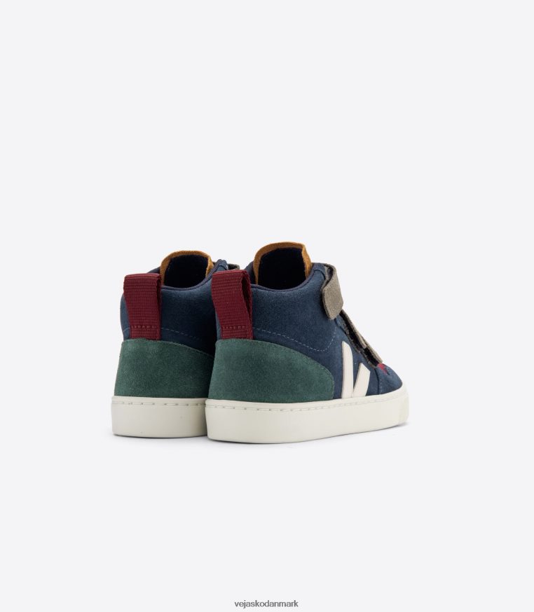 Veja børn v-10 mid ruskind multico nautico cypern sko 6882FB349