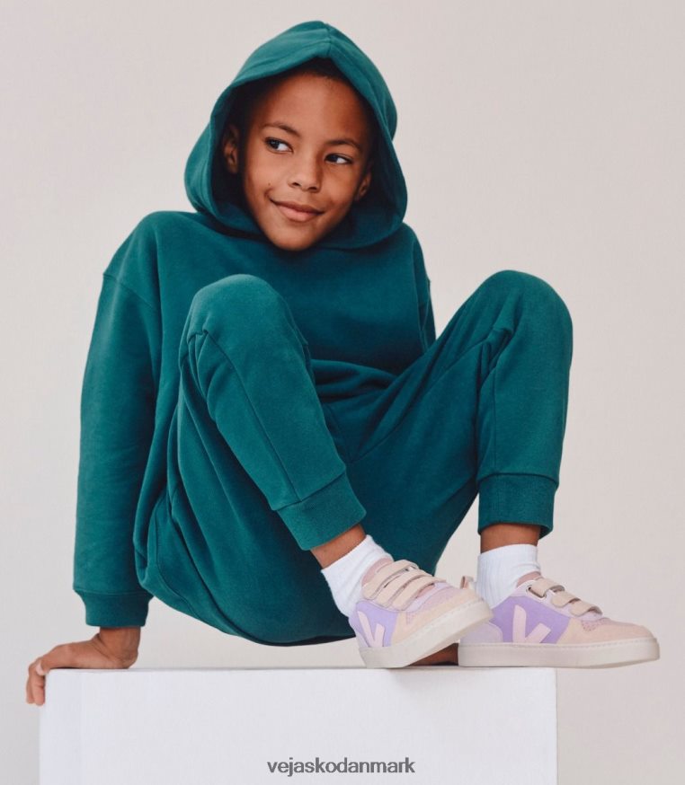 Veja børn v-10 ruskind multico lavande sko 6882FB372