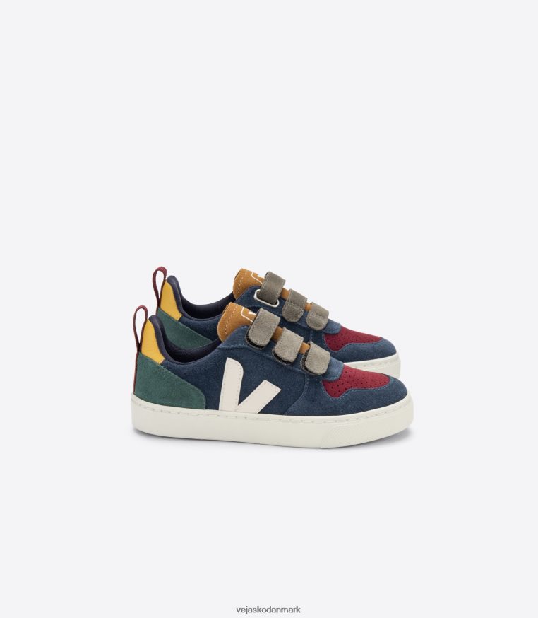 Veja børn v-10 ruskind multico nautico sko 6882FB371