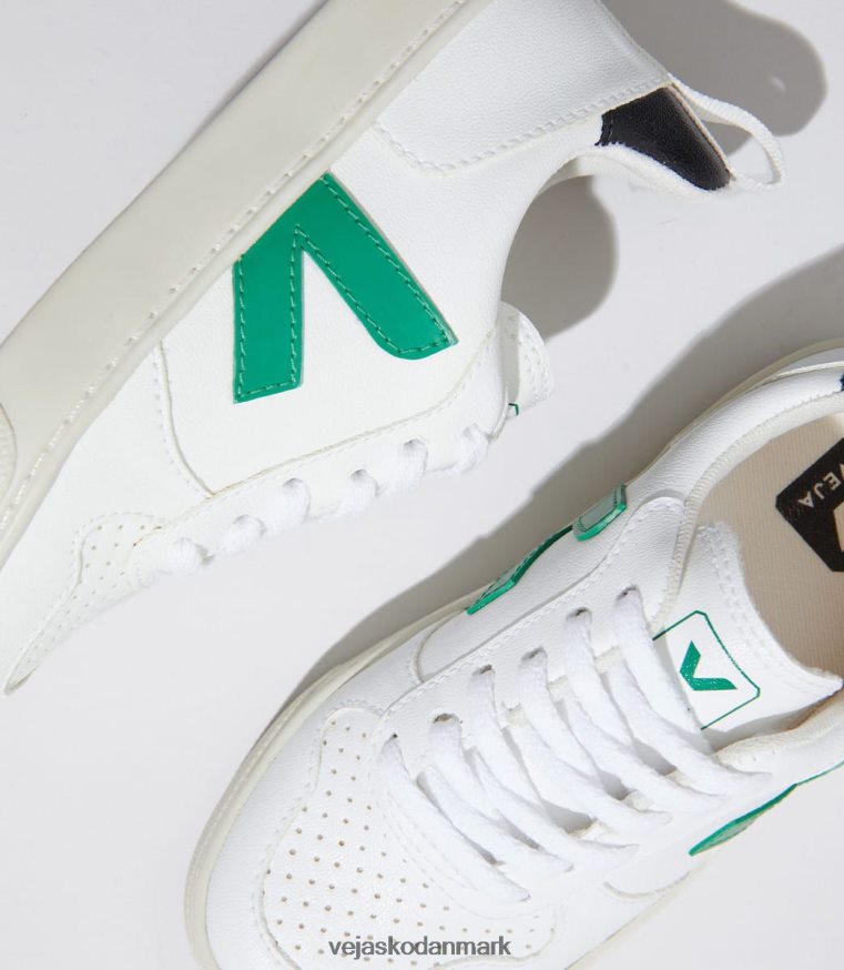 Veja børn v-10 snørebånd cwl hvid emeraude sort sko 6882FB368