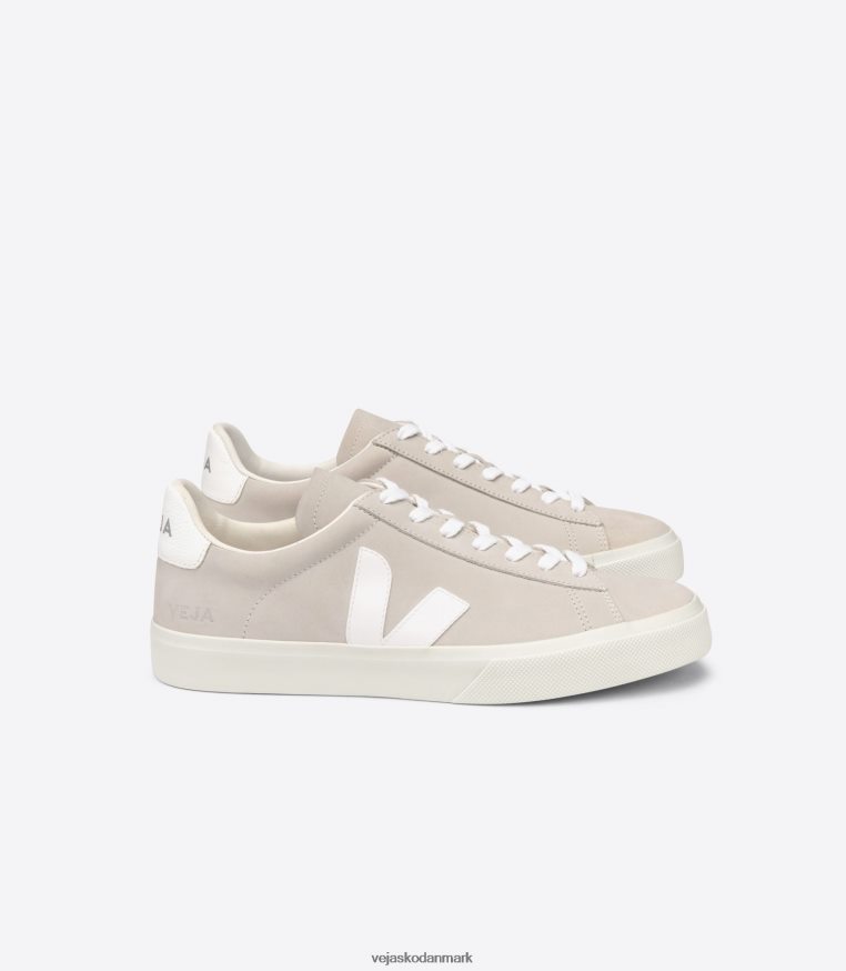 Veja Kvinder campo nubuck naturhvid sko 6882FB228