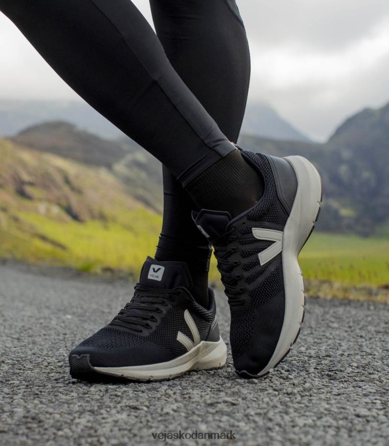 Veja Kvinder marlin v-strikket sort oxford grå sko 6882FB278