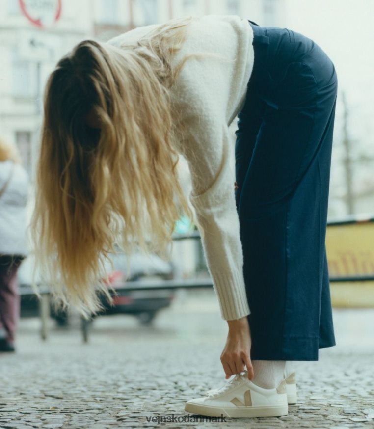 Veja Mænd campo kromfri læder hvid mandel sko 6882FB23