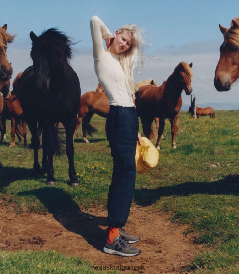 Veja Mænd dekkan alveomesh kaki sort sko 6882FB131