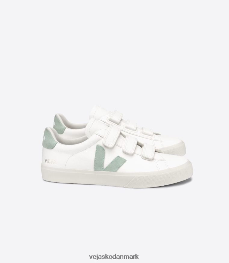 Veja Mænd recife kromfri læder hvid matcha sko 6882FB109