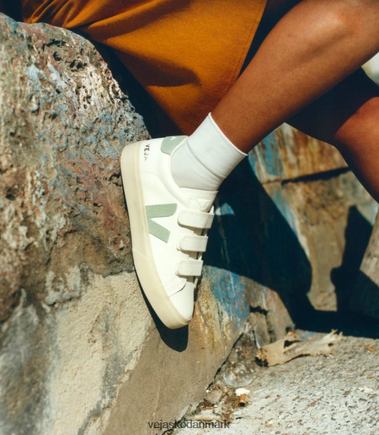 Veja Mænd recife kromfri læder hvid matcha sko 6882FB109