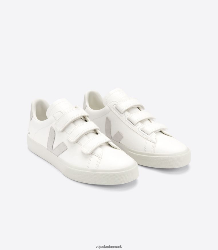 Veja Mænd recife kromfri læder hvid natur sko 6882FB108