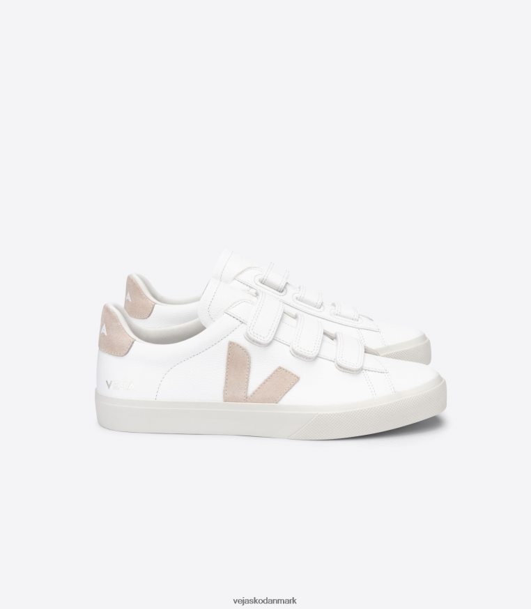 Veja Mænd recife kromfri læder hvid sabel sko 6882FB113