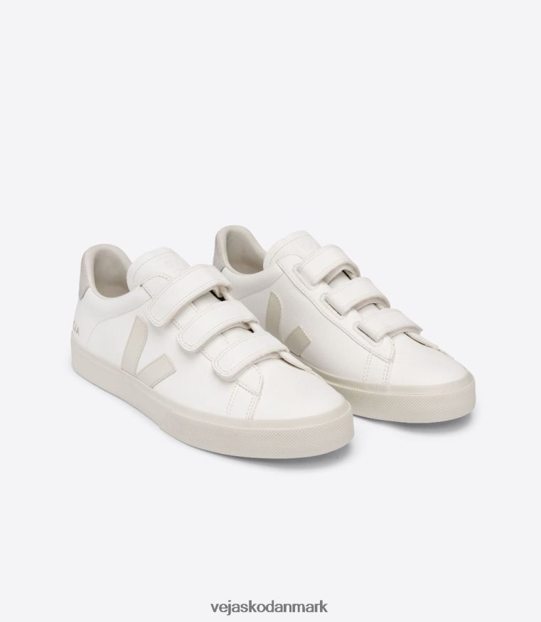 Veja Mænd recife kromfrit læder hvid pierre natur sko 6882FB117