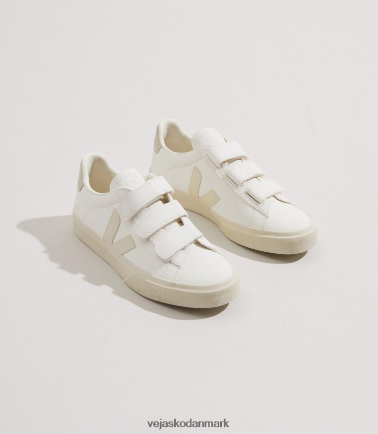 Veja Mænd recife kromfrit læder hvid pierre natur sko 6882FB117