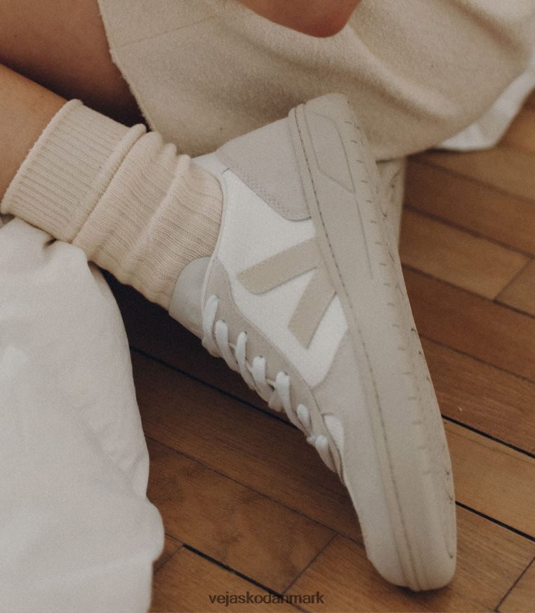 Veja Mænd v-10 b-mesh hvid naturlig pierre sko 6882FB44