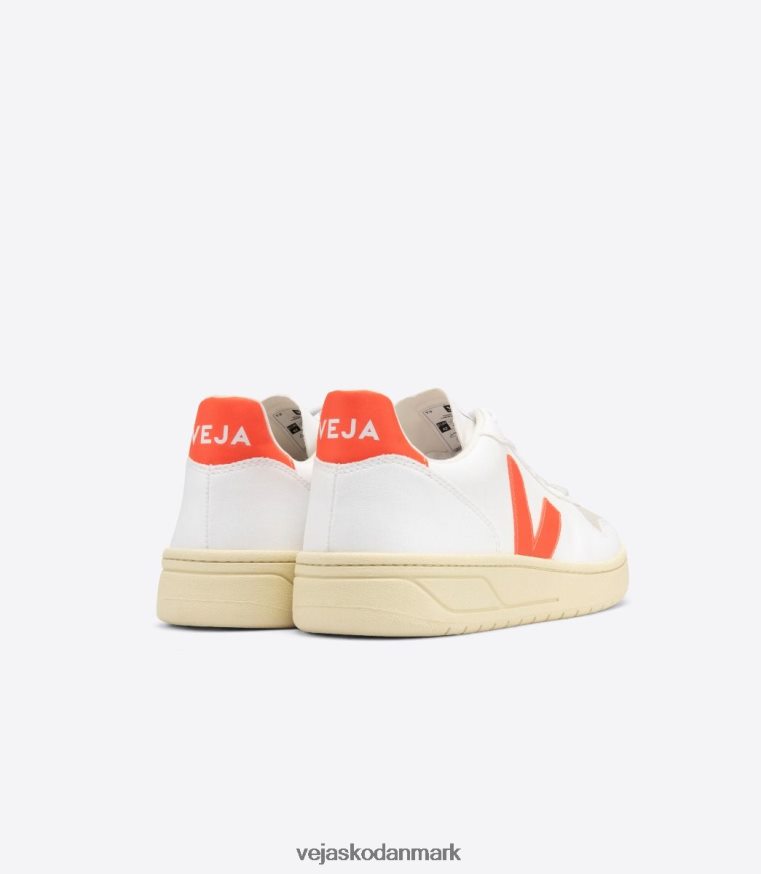 Veja Mænd v-10 cwl hvid orange fluo sko 6882FB51
