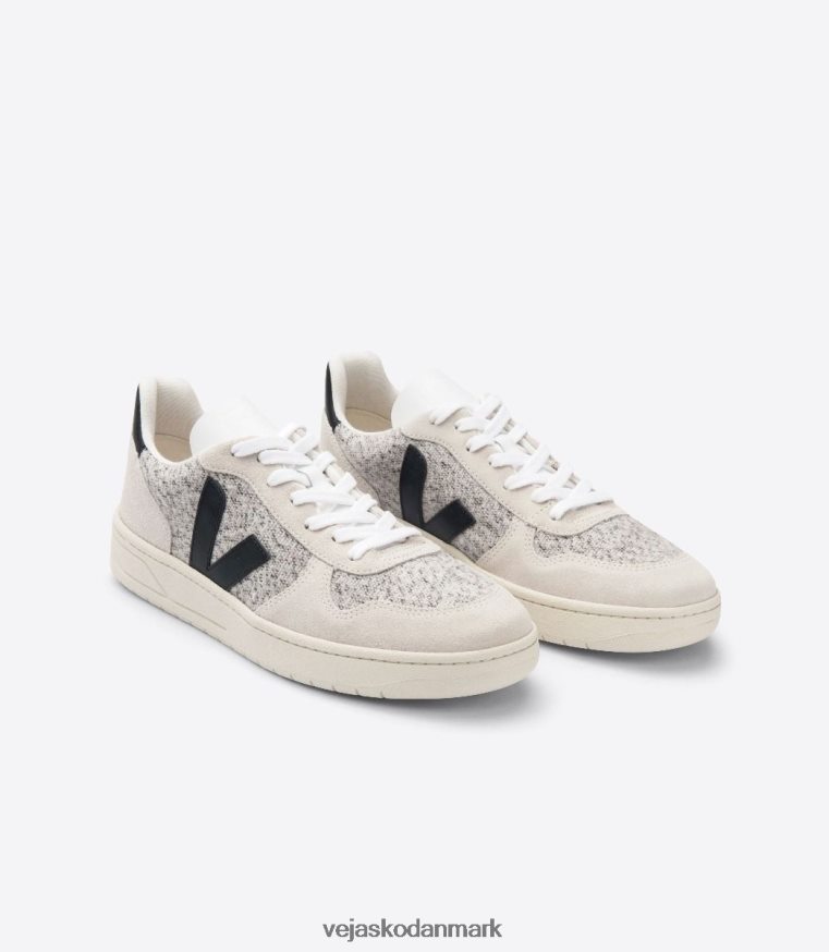 Veja Mænd v-10 flannel sne sort sko 6882FB67