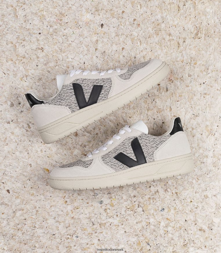 Veja Mænd v-10 flannel sne sort sko 6882FB67