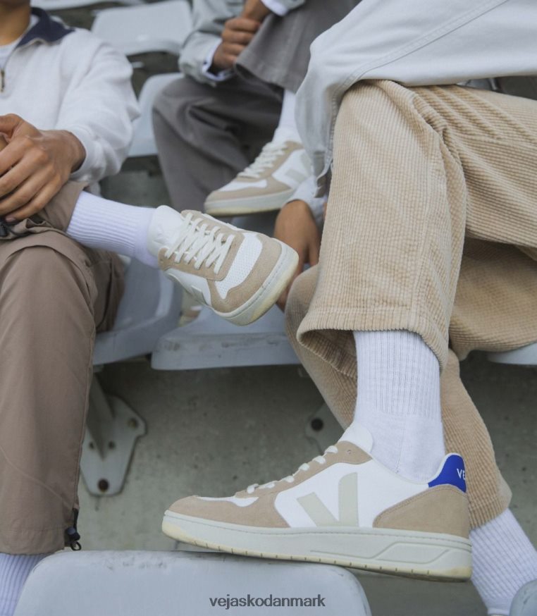 Veja Mænd v-10 kromfri læder hvid sahara paros sko 6882FB68