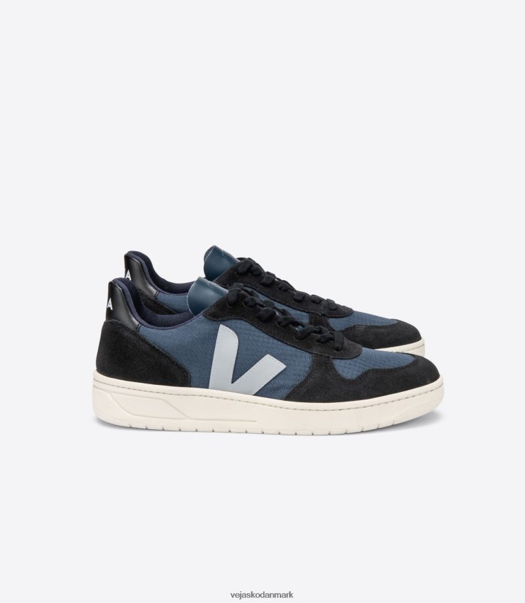 Veja Mænd v-10 ripstop nautico oxford grå sort sko 6882FB62