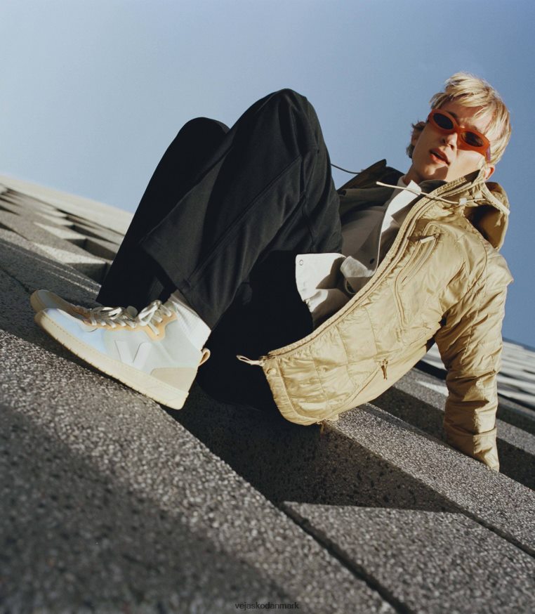 Veja Mænd v-15 ruskind jade hvid multico sko 6882FB82