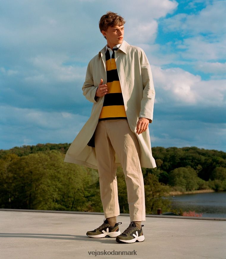 Veja Mænd venturi b-mesh sort oliven pierre sko 6882FB182